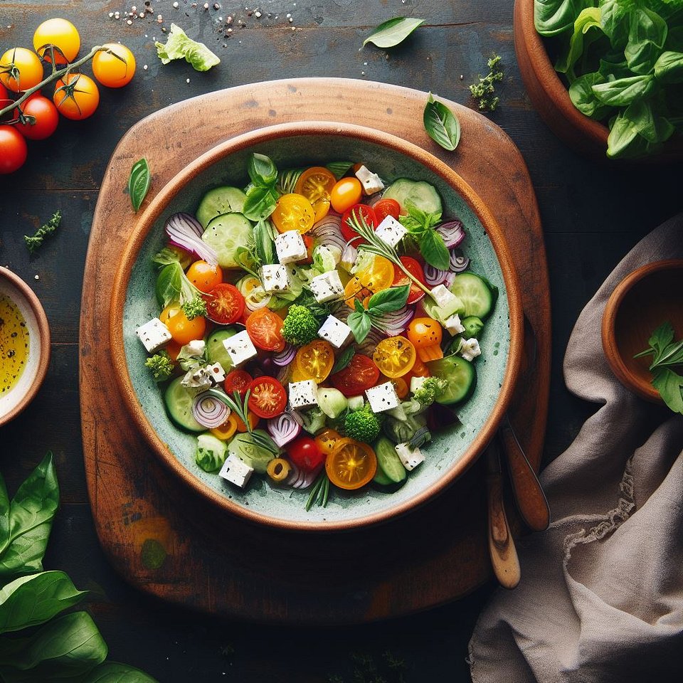 Receita de Salada Mediterrânea